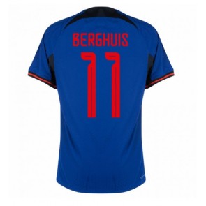Lacne Muži Futbalové dres Holandsko Steven Berghuis #11 MS 2022 Krátky Rukáv - Preč
